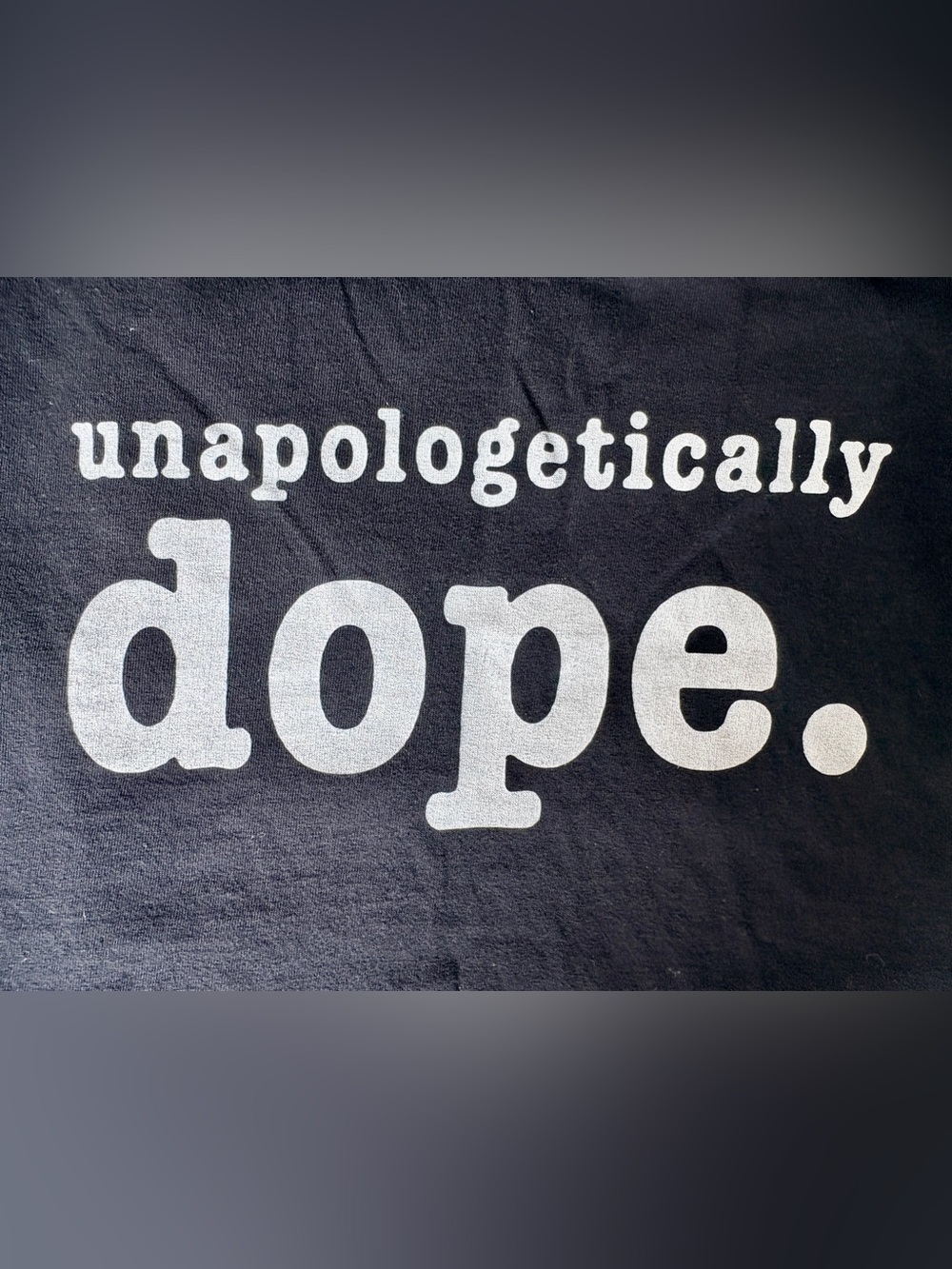 Mens Black 'Unapologetically Dope' Graphic Tee